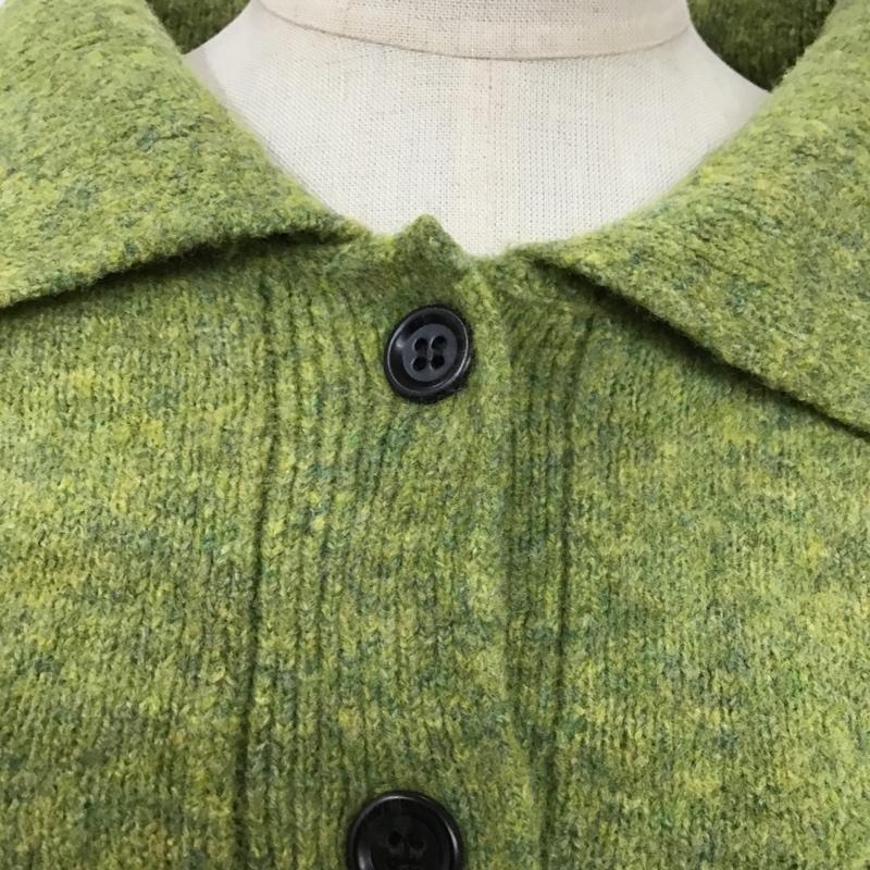 ダブルクローゼット w closet カーディガン 長袖 332488 襟付きビックポケットショートカーディガン 長袖ニットカーディガン セーター FREE 無地 緑 / グリーン / レディース USED 古着 中古 10102990