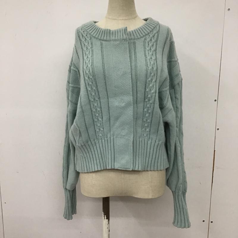エイミーロウ Eimee Law カーディガン 長袖 82426B-2 カーディガン 長袖ニットカーディガン ショート丈カーディガン 38 無地 水色 / ライトブルー / レディース USED 古着 中古 10102992