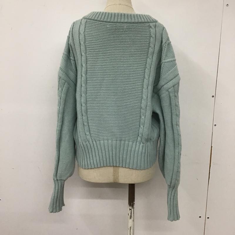 エイミーロウ Eimee Law カーディガン 長袖 82426B-2 カーディガン 長袖ニットカーディガン ショート丈カーディガン 38 無地 水色 / ライトブルー / レディース USED 古着 中古 10102992