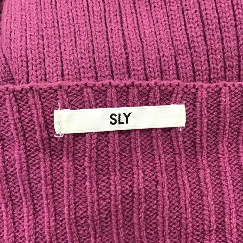 スライ SLY カーディガン 長袖 030CSK70-5070 LOOSELONGMGC/D ロングニットカーディガン 長袖カーディガン FREE 無地 紫 / パープル / レディース USED 古着 中古 10102996