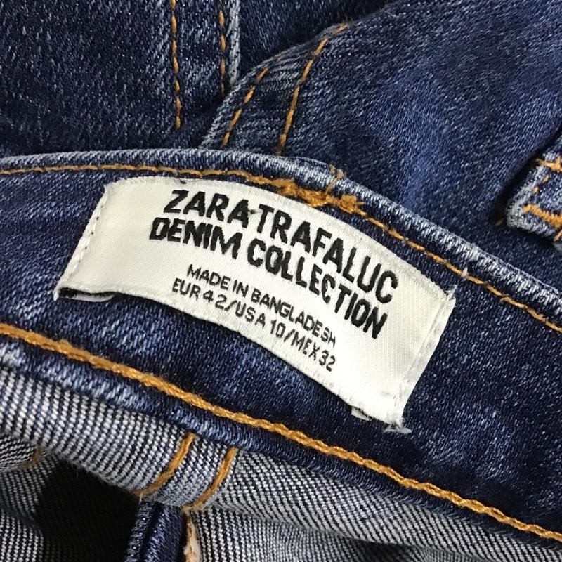 ザラ ZARA TRAFALUC パンツ デニム、ジーンズ デニムパンツ スリムパンツ ストレッチパンツ ジーンズ 42 無地 インディゴ / インディゴ /  レディース USED 古着 中古 10103001