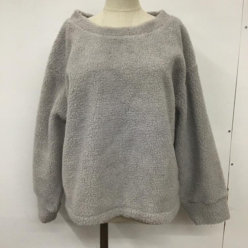 アースミュージックアンドエコロジー earth music&ecology カットソー 長袖 長袖カットソー 長袖フリース クルーネック FREE 無地 灰 / グレー /  レディース USED 古着 中古 10103010