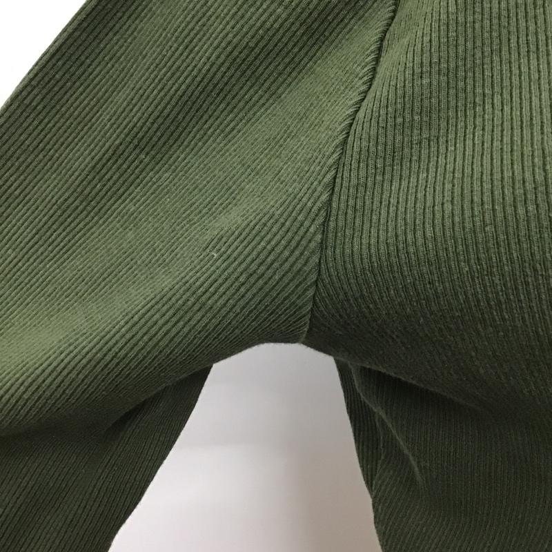 ザラ ZARA カットソー 長袖 長袖カットソー カラーニットカットソー ロングスリーブカットソー L 無地 カーキ / カーキ /  レディース USED 古着 中古 10103013