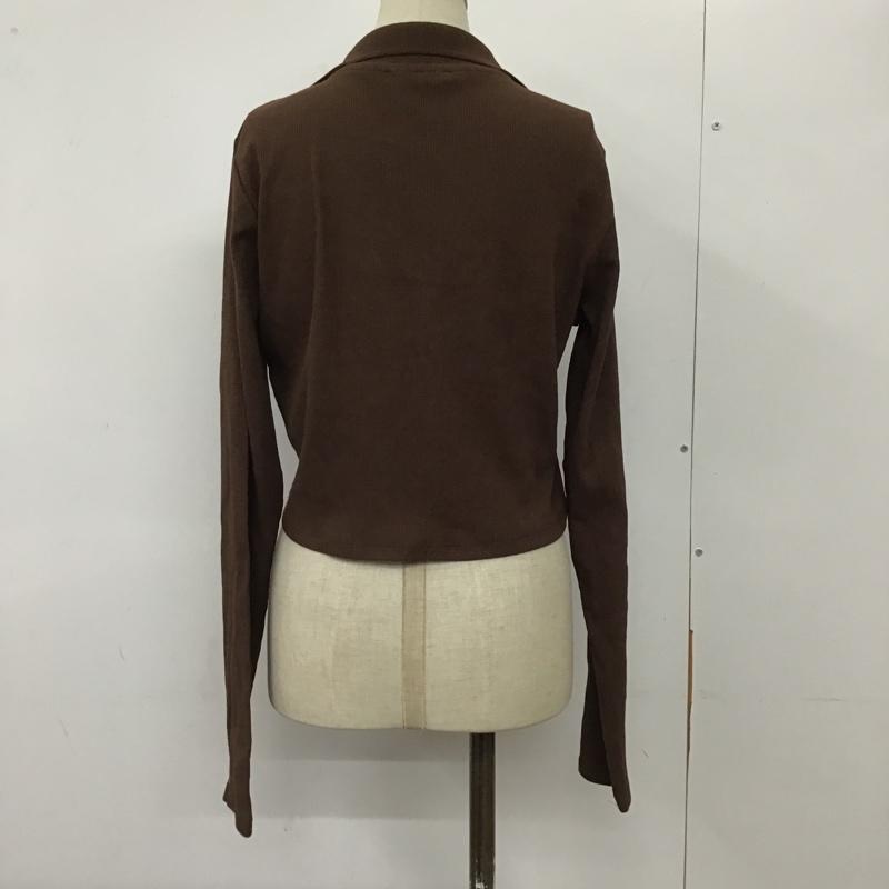 ザラ ZARA カットソー 長袖 L 無地 茶 / ブラウン /  レディース USED 古着 中古 10103014