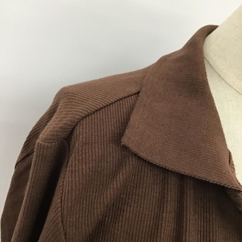 ザラ ZARA カットソー 長袖 L 無地 茶 / ブラウン /  レディース USED 古着 中古 10103014