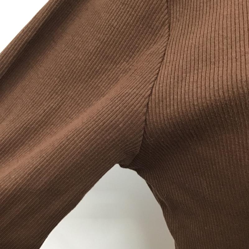ザラ ZARA カットソー 長袖 L 無地 茶 / ブラウン /  レディース USED 古着 中古 10103014