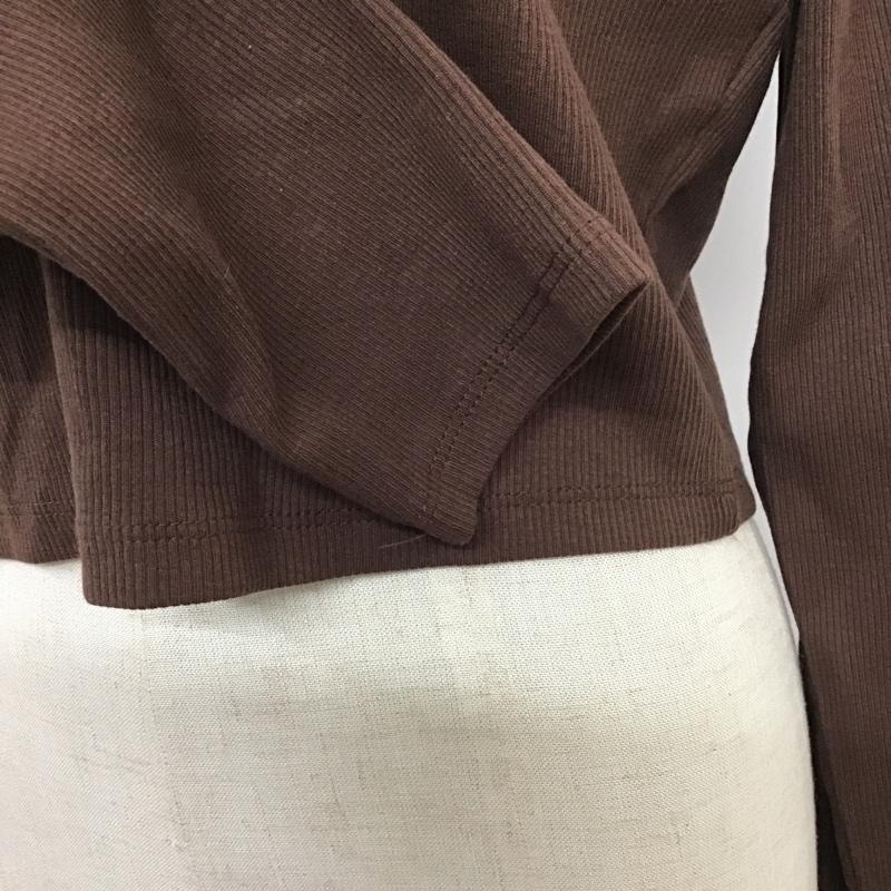 ザラ ZARA カットソー 長袖 L 無地 茶 / ブラウン /  レディース USED 古着 中古 10103014