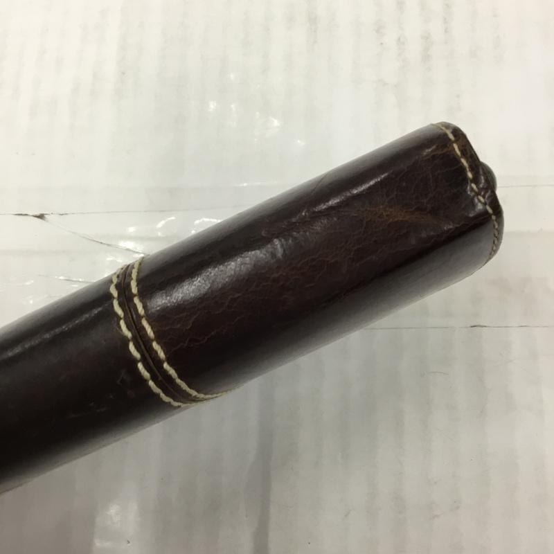 アインソフ AINSOPH 財布 長財布 がま口 レザー ワンポイント ダークブラウン / ダークブラウン / レディース USED 古着 中古 10103060