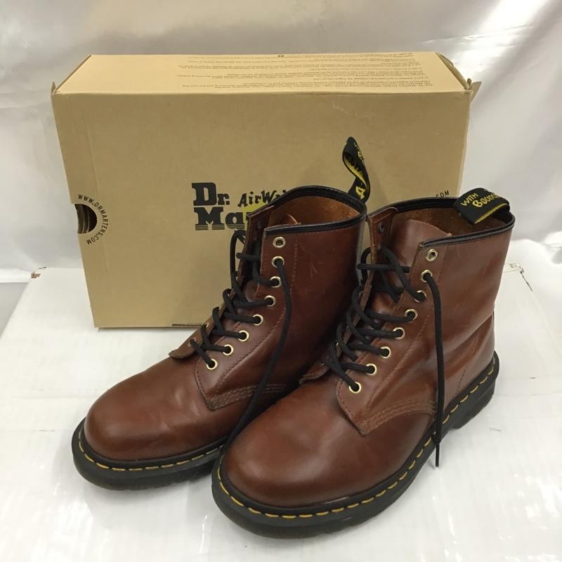 ドクターマーチン Dr.Martens ブーツ 一般 1460 8ホール レザー UK6 箱有 無地 茶 / ブラウン / レディース USED 古着 中古 10103080