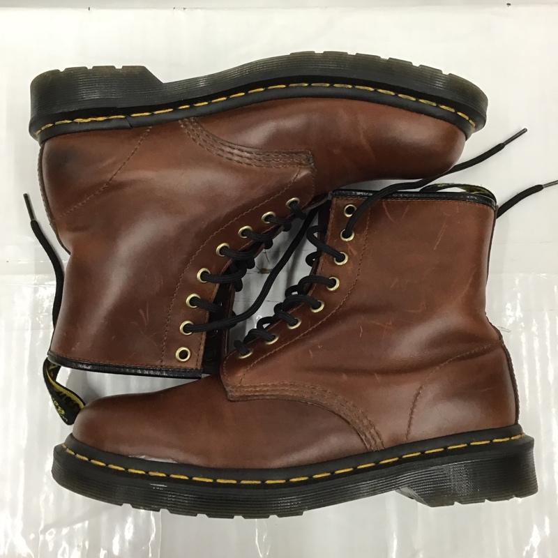 ドクターマーチン Dr.Martens ブーツ 一般 1460 8ホール レザー UK6 箱有 無地 茶 / ブラウン / レディース USED 古着 中古 10103080