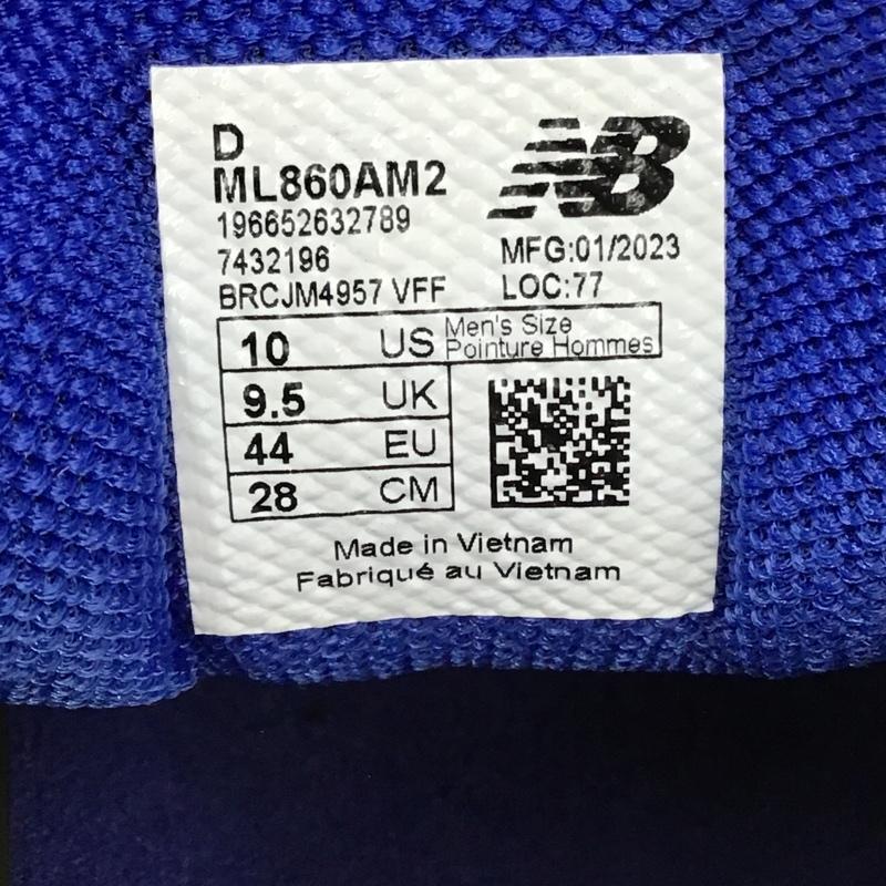 ニューバランス New Balance スニーカー スニーカー ML860AM2 AIME LEON DORE ALD 28cm 箱有 28.0cm ロゴ、文字 青 / ブルー / X ベージュ / ベージュ / X 銀 / シルバー / メンズ USED 古着 中古 10103081