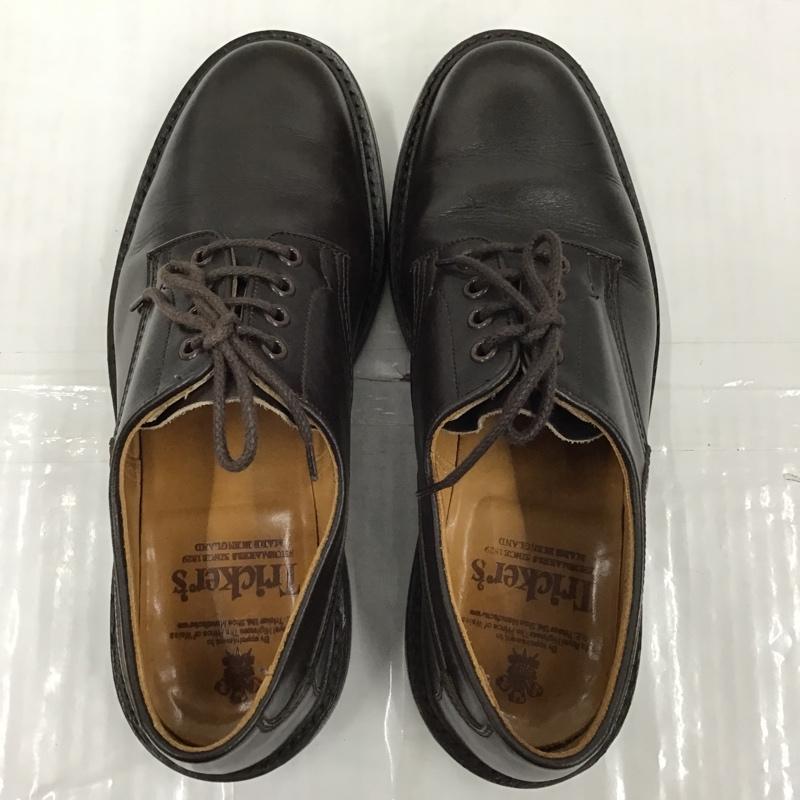 トリッカーズ Tricker's 革靴 革靴 M5636 カントリーシューズ プレーントゥ 9.5 無地 ダークブラウン / ダークブラウン / メンズ USED 古着 中古 10103084
