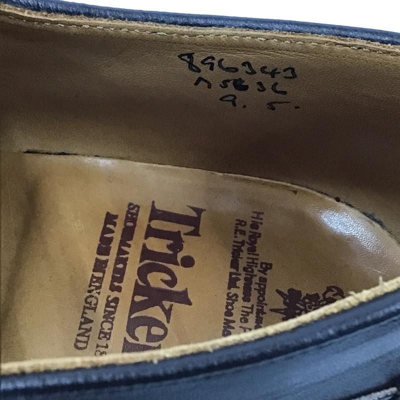 トリッカーズ Tricker's 革靴 革靴 M5636 カントリーシューズ プレーントゥ 9.5 無地 ダークブラウン / ダークブラウン / メンズ USED 古着 中古 10103084