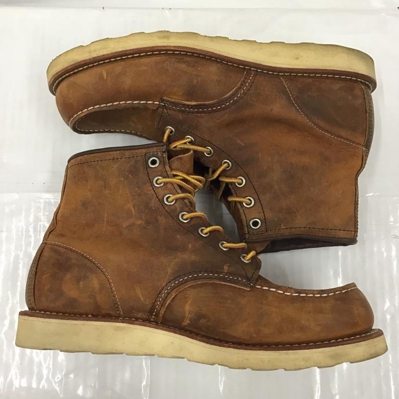 レッドウィング RED WING ブーツ ショートブーツ 8876 USA8E 26cm 箱有 ワークブーツ US:8 無地 茶 / ブラウン / メンズ USED 古着 中古 10103094