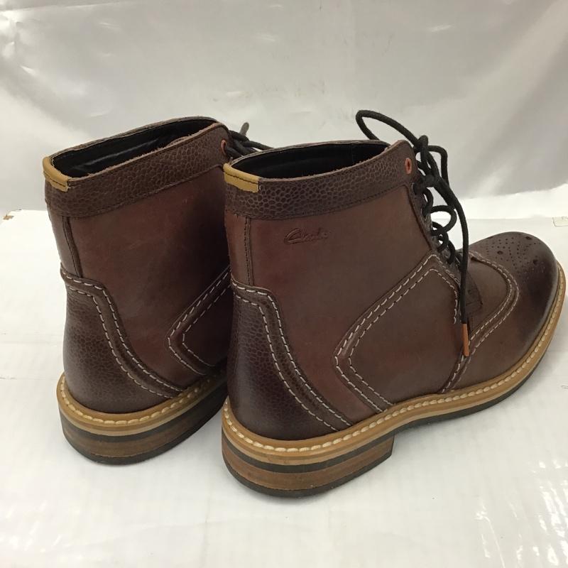 クラークス Clarks ブーツ ショートブーツ ウィングチップ メダリオン DARBY TOP 20356164 UK7.5 25.5cm 箱有 ロゴ、文字 茶 / ブラウン / メンズ USED 古着 中古 10103095