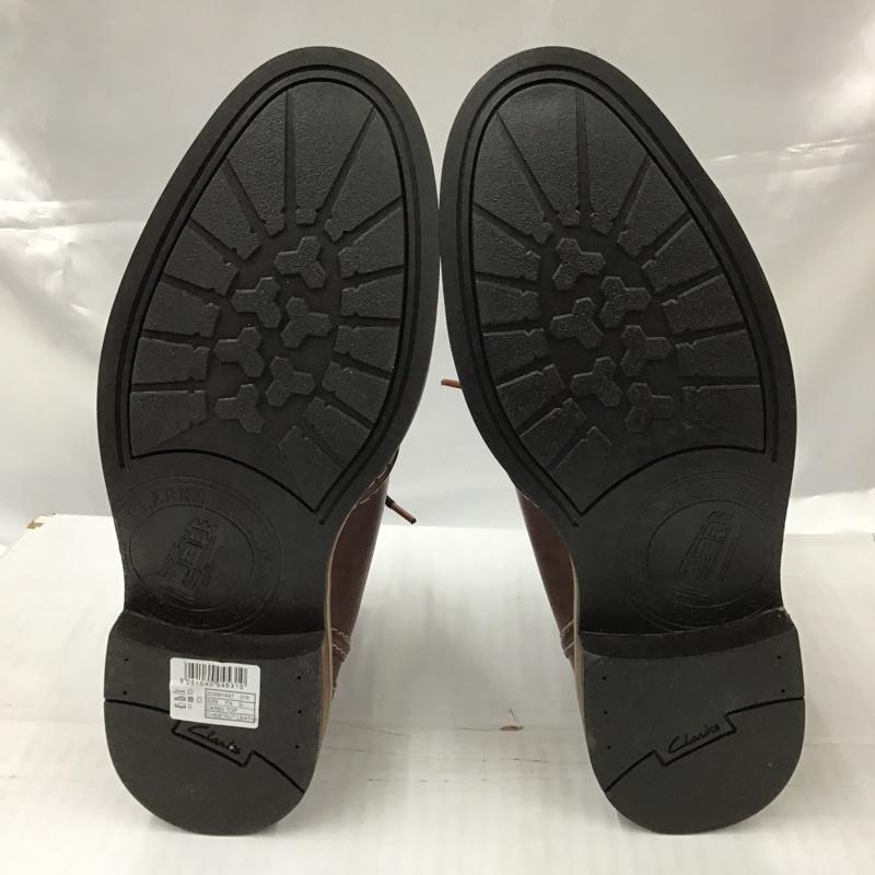クラークス Clarks ブーツ ショートブーツ ウィングチップ メダリオン DARBY TOP 20356164 UK7.5 25.5cm 箱有 ロゴ、文字 茶 / ブラウン / メンズ USED 古着 中古 10103095