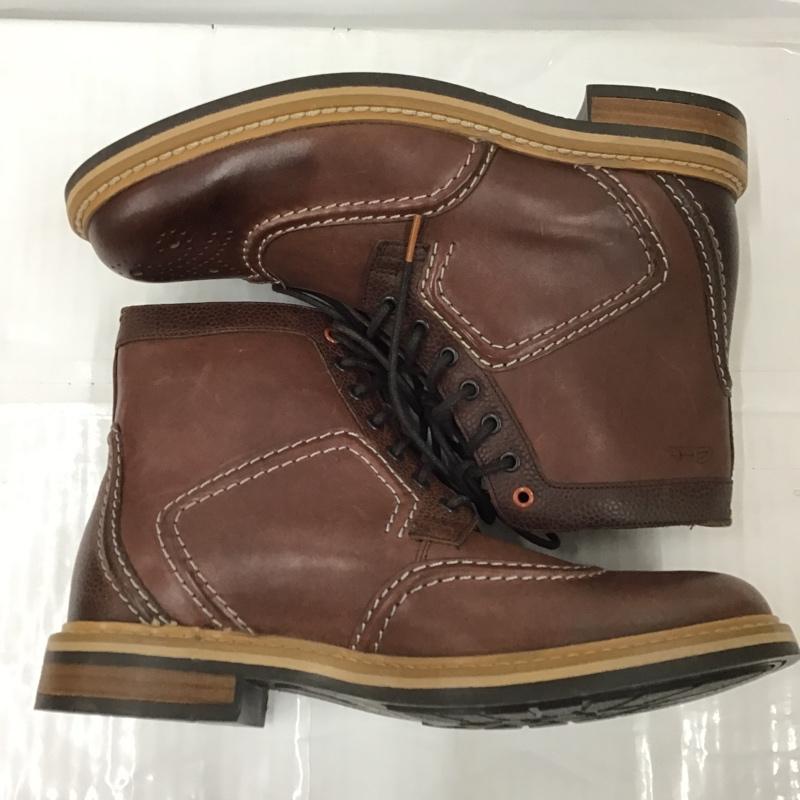 クラークス Clarks ブーツ ショートブーツ ウィングチップ メダリオン DARBY TOP 20356164 UK7.5 25.5cm 箱有 ロゴ、文字 茶 / ブラウン / メンズ USED 古着 中古 10103095