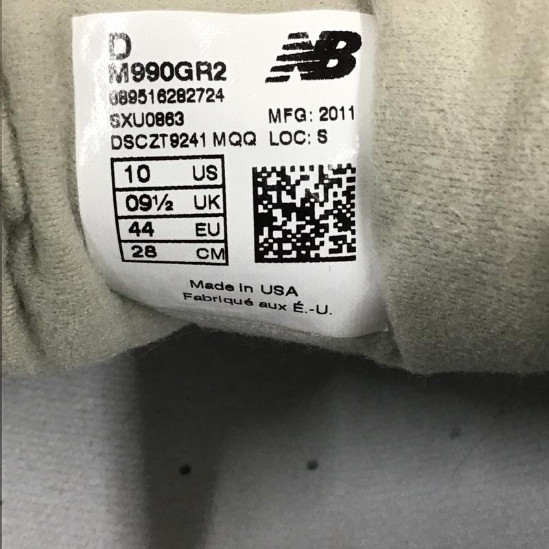 ニューバランス New Balance スニーカー スニーカー M990GR2 28cm アメリカ製 箱有 28.0cm ロゴ、文字 灰 / グレー / X ダークグレー / ダークグレー / メンズ USED 古着 中古 10103099