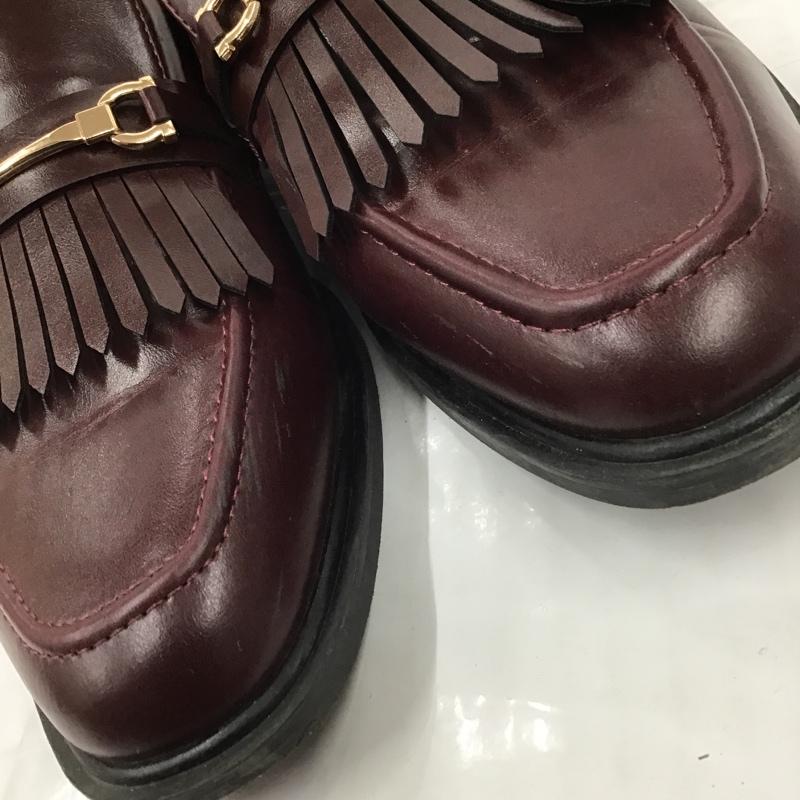 ザラ ZARA ローファー ローファー 2517 610 022 フリンジ 25.5cm 25.5cm 無地 えんじ / ワインレッド / レディース USED 古着 中古 10103106