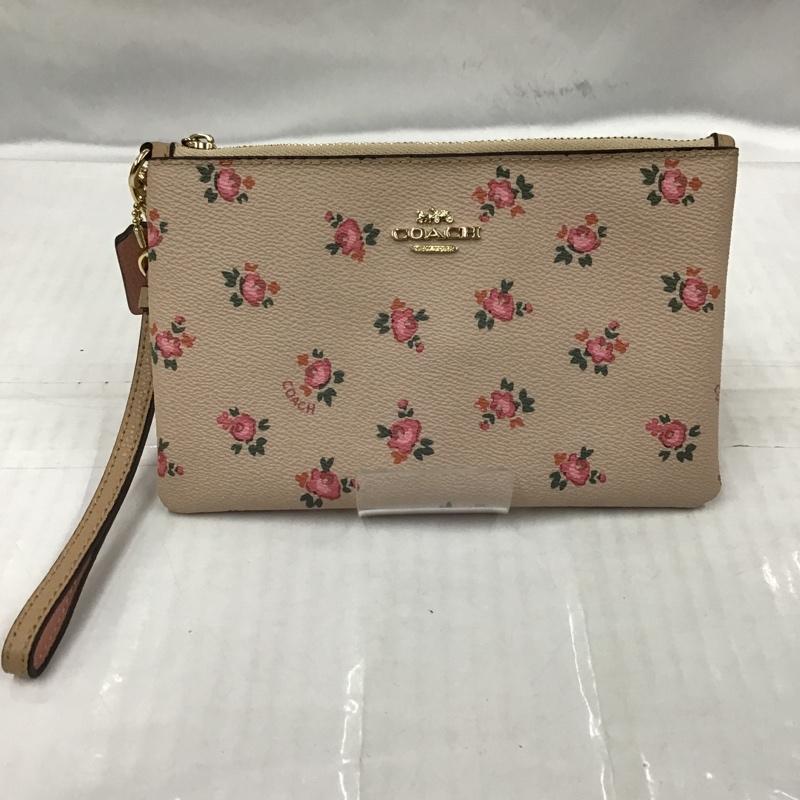 コーチ COACH ポーチ ポーチ M1777 27094 小物入れ ロゴ 花柄 桃 / ピンク / レディース USED 古着 中古 10103134