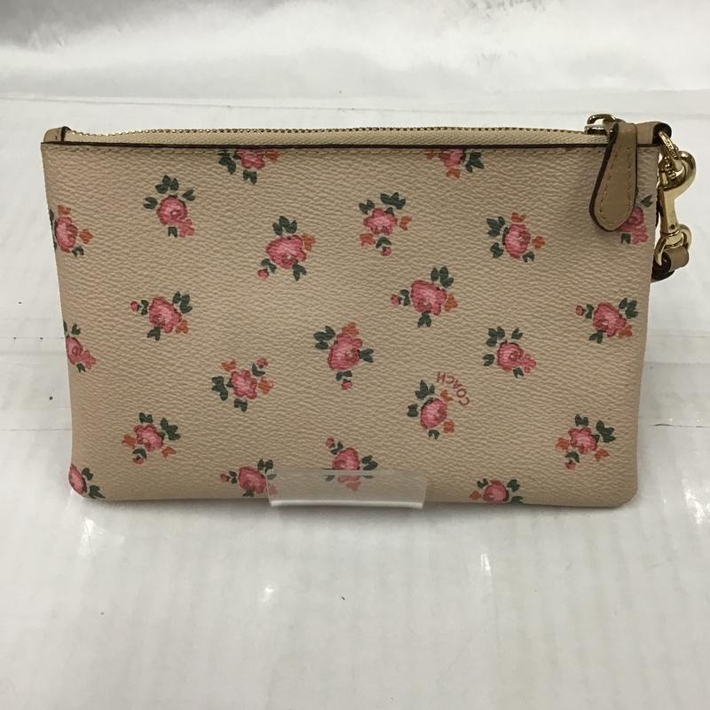 コーチ COACH ポーチ ポーチ M1777 27094 小物入れ ロゴ 花柄 桃 / ピンク / レディース USED 古着 中古 10103134