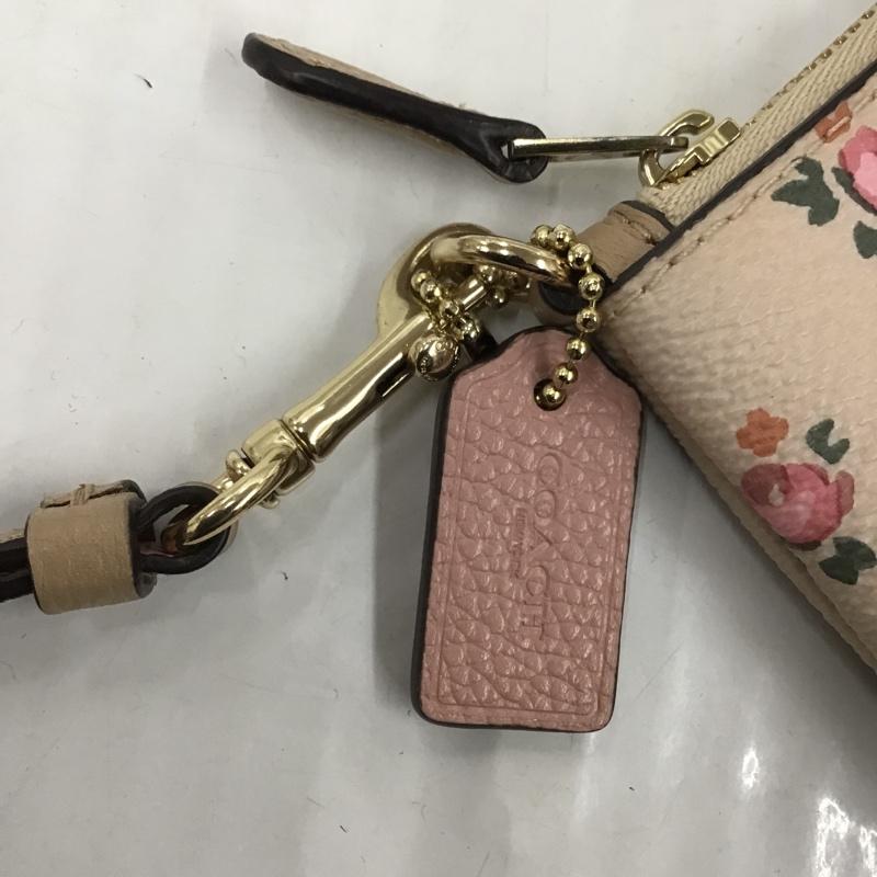 コーチ COACH ポーチ ポーチ M1777 27094 小物入れ ロゴ 花柄 桃 / ピンク / レディース USED 古着 中古 10103134