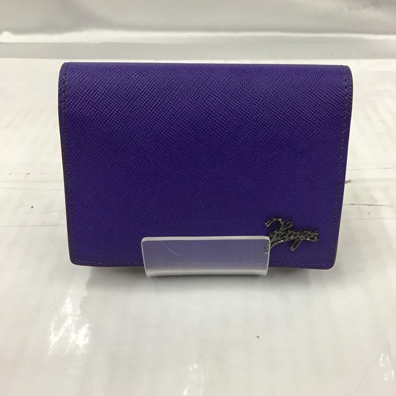 サマンサキングズ SAMANTHA KINGZ カードケース カードケース 箱有 名刺入れ ロゴ、文字 紫 / パープル / メンズ USED 古着 中古 10103135