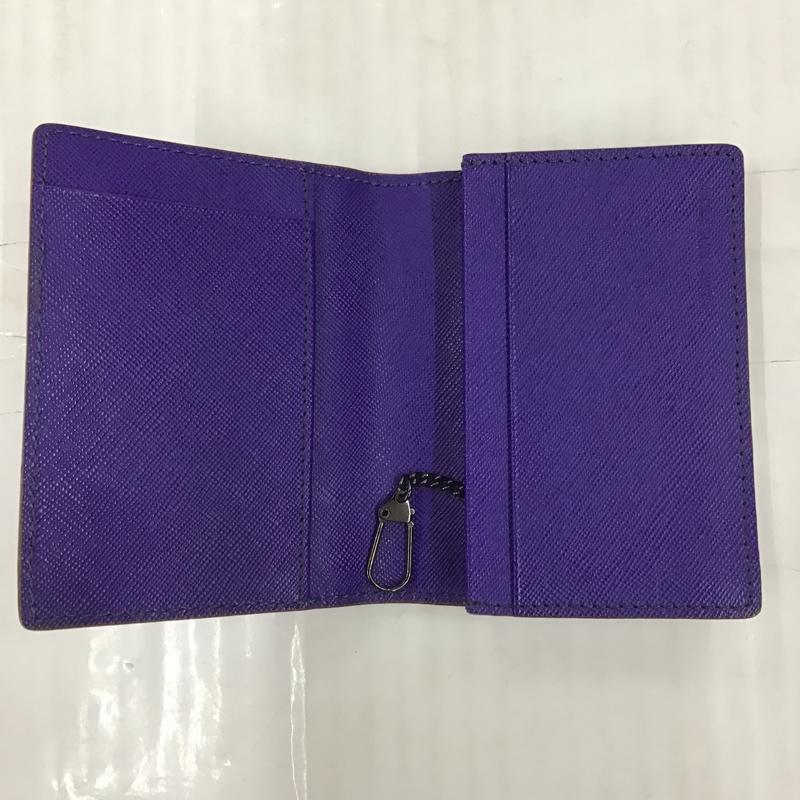 サマンサキングズ SAMANTHA KINGZ カードケース カードケース 箱有 名刺入れ ロゴ、文字 紫 / パープル / メンズ USED 古着 中古 10103135