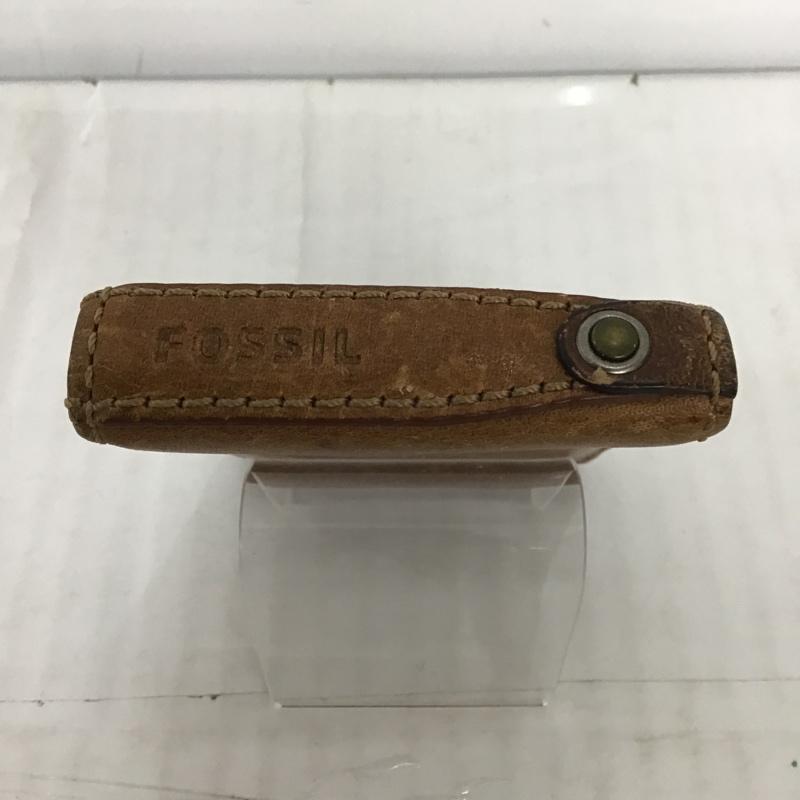 フォッシル FOSSIL カードケース 定期入れ マネークリップ付き パスケース カードケース ロゴ、文字 茶 / ブラウン / メンズ USED 古着 中古 10103153