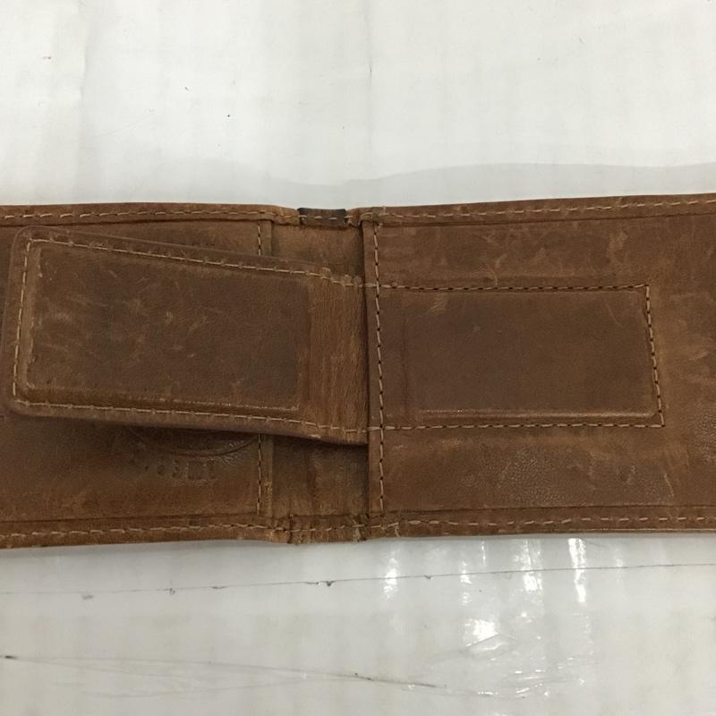 フォッシル FOSSIL カードケース 定期入れ マネークリップ付き パスケース カードケース ロゴ、文字 茶 / ブラウン / メンズ USED 古着 中古 10103153