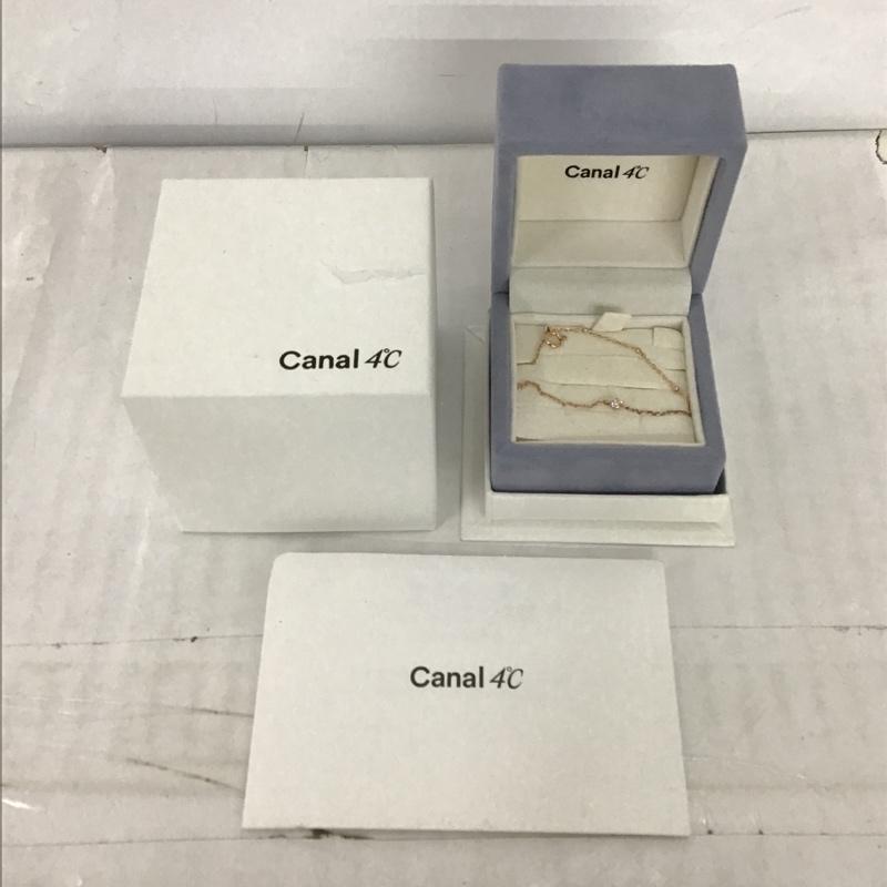 カナルヨンドシー canal4℃ アクセサリー ブレスレット、バングル 15193-613-3101 K10ピンクゴールド ブレスレット 箱有 無地 桃 / ピンク / レディース USED 古着 中古 10103157
