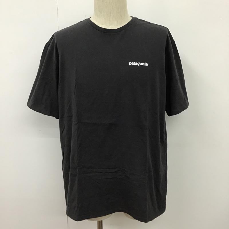 パタゴニア patagonia Tシャツ 半袖 半袖カットソー プリントTシャツ クルーネックカットソー M ロゴ、文字 黒 / ブラック / メンズ USED 古着 中古 10103172