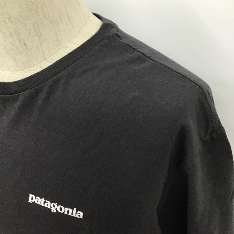 パタゴニア patagonia Tシャツ 半袖 半袖カットソー プリントTシャツ クルーネックカットソー M ロゴ、文字 黒 / ブラック / メンズ USED 古着 中古 10103172