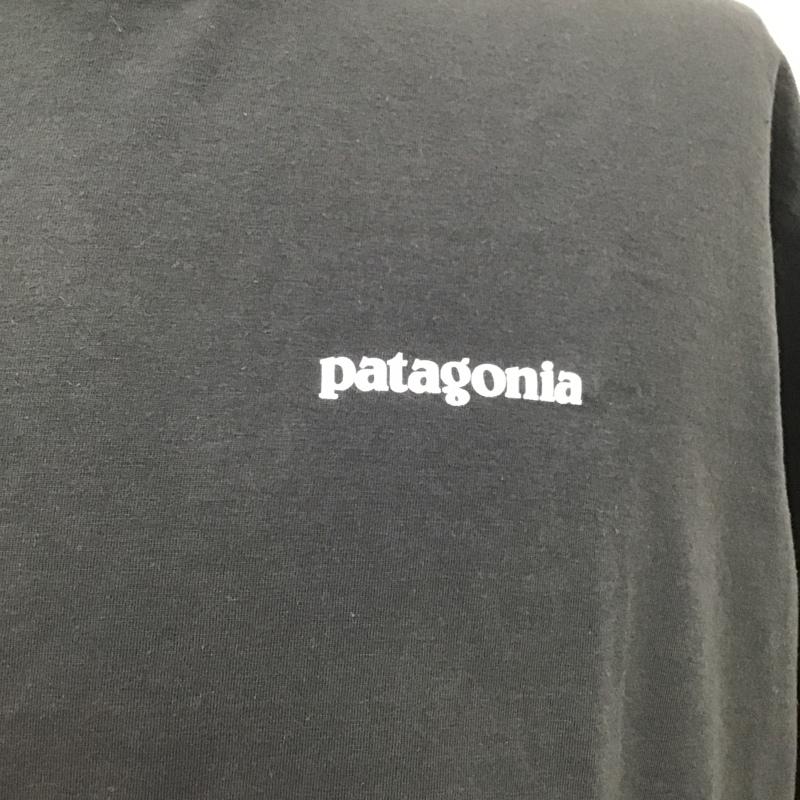 パタゴニア patagonia Tシャツ 半袖 半袖カットソー プリントTシャツ クルーネックカットソー M ロゴ、文字 黒 / ブラック / メンズ USED 古着 中古 10103172