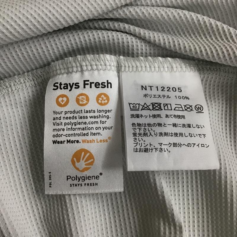 ザノースフェイス THE NORTH FACE Tシャツ 半袖 NT12205 半袖シャツ プリントTシャツ ショートスリーブフラッシュドライスリーディーティー XL ロゴ、文字 灰 / グレー / メンズ USED 古着 中古 10103173