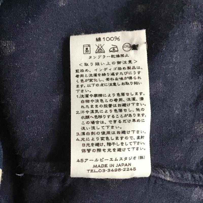 フォーティーファイブアールピーエム 45RPM シャツ、ブラウス 長袖 長袖シャツ カラーシャツ ドットシャツ カジュアルシャツ 2 総柄 X ドット 紺 / ネイビー / メンズ USED 古着 中古 10103184