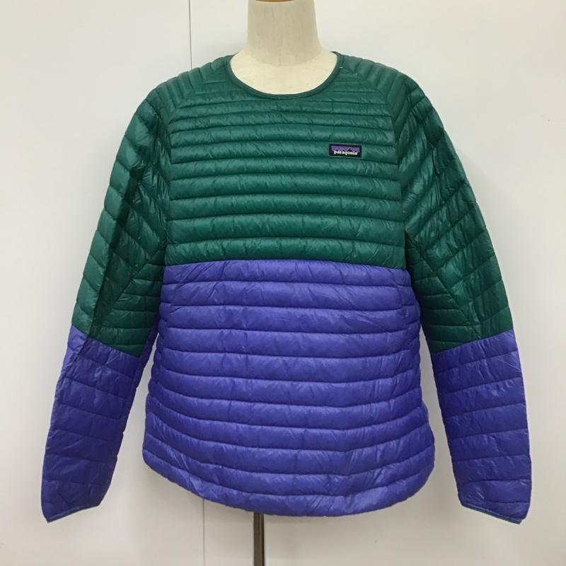 パタゴニア patagonia ジャケット、上着 ジャンパー、ブルゾン 85570FA21 ダウンジャケット プルオーバー 長袖カットソー アウター XL ロゴ、文字 青 / ブルー / X 緑 / グリーン / メンズ USED 古着 中古 10103191