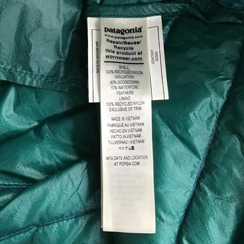 パタゴニア patagonia ジャケット、上着 ジャンパー、ブルゾン 85570FA21 ダウンジャケット プルオーバー 長袖カットソー アウター XL ロゴ、文字 青 / ブルー / X 緑 / グリーン / メンズ USED 古着 中古 10103191