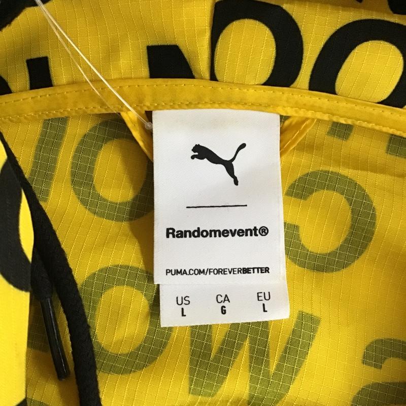 プーマ PUMA パーカー 長袖 596660-02 PUMAxRDETAOPWB プルオーバージャケット フード付きジャケット パーカー L ロゴ、文字 黄 / イエロー / メンズ USED 古着 中古 10103205