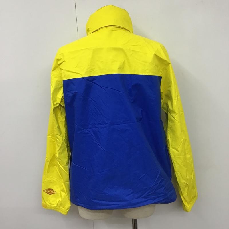 コロンビア Columbia ジャケット、上着 ジャンパー、ブルゾン 119 PM0124 シンプソンサンクチュアリレインスーツ パーカージップアップジャケット L ロゴ、文字 青 / ブルー / X 黄 / イエロー / メンズ USED 古着 中古 10103209
