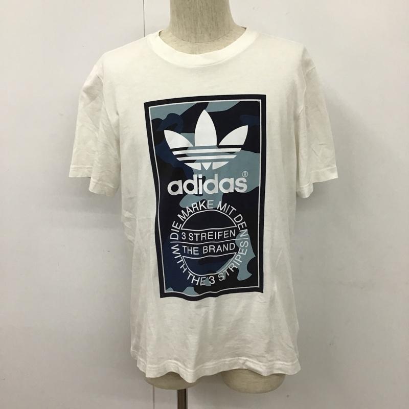 アディダスオリジナルス adidas originals シャツ、ブラウス 半袖 DX3662 Tシャツ 半袖カットソー プリントTシャツ L プリント 白 / ホワイト / メンズ USED 古着 中古 10103222