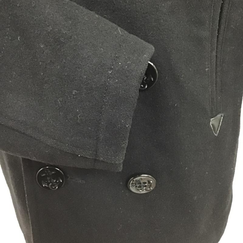 アルファインダストリー Alpha Industries コート コート一般 アウター Pコート カラージャケット ミリタリーコート L 無地 紺 / ネイビー / メンズ USED 古着 中古 10103233