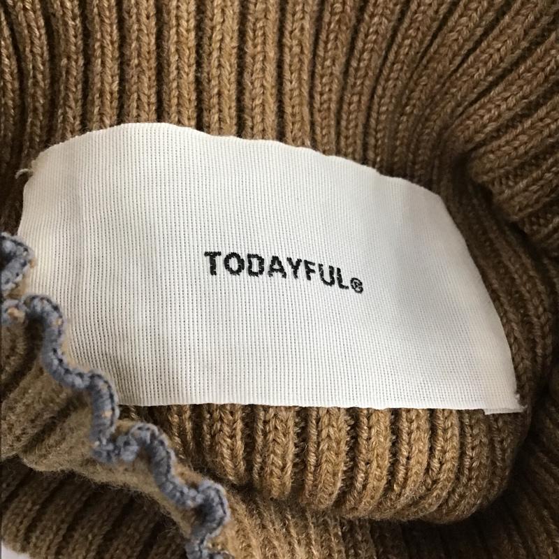 トゥデイフル TODAYFUL ニット、セーター 長袖 FREE 無地 茶 / ブラウン / レディース USED 古着 中古 10103238