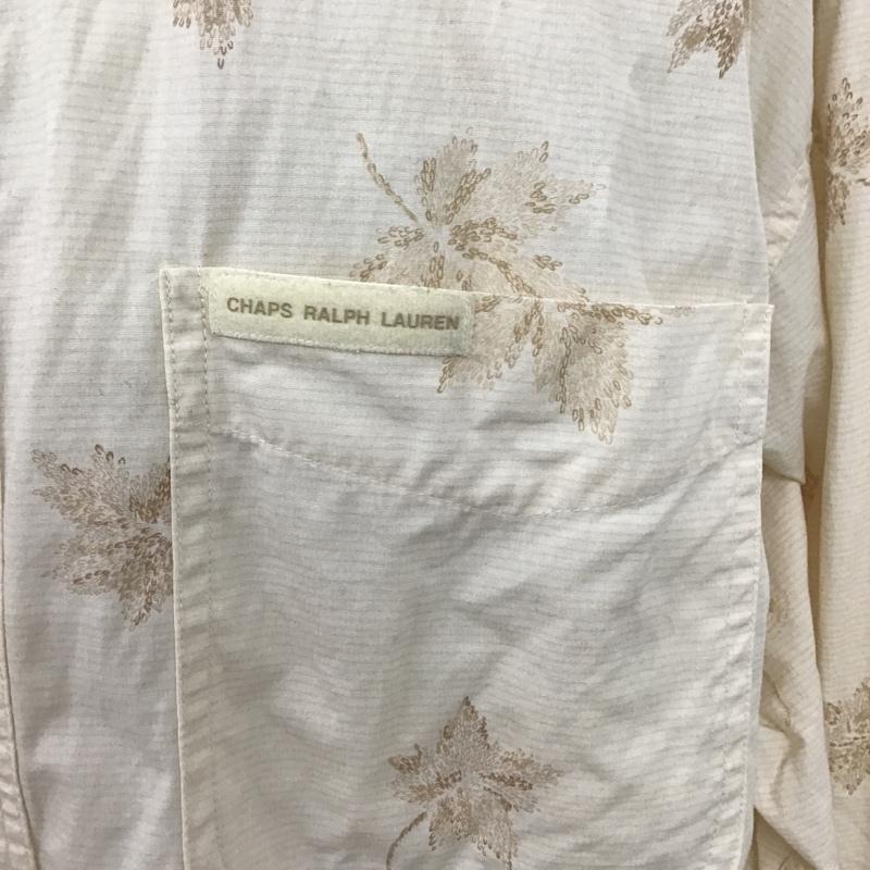 チャップスラルフローレン CHAPSRALPHLAUREN シャツ、ブラウス 長袖 長袖シャツ カラーシャツ ポケットシャツ 長袖カットソー ボタンダウンシャツ XL 総柄 ベージュ / ベージュ / メンズ USED 古着 中古 10103246
