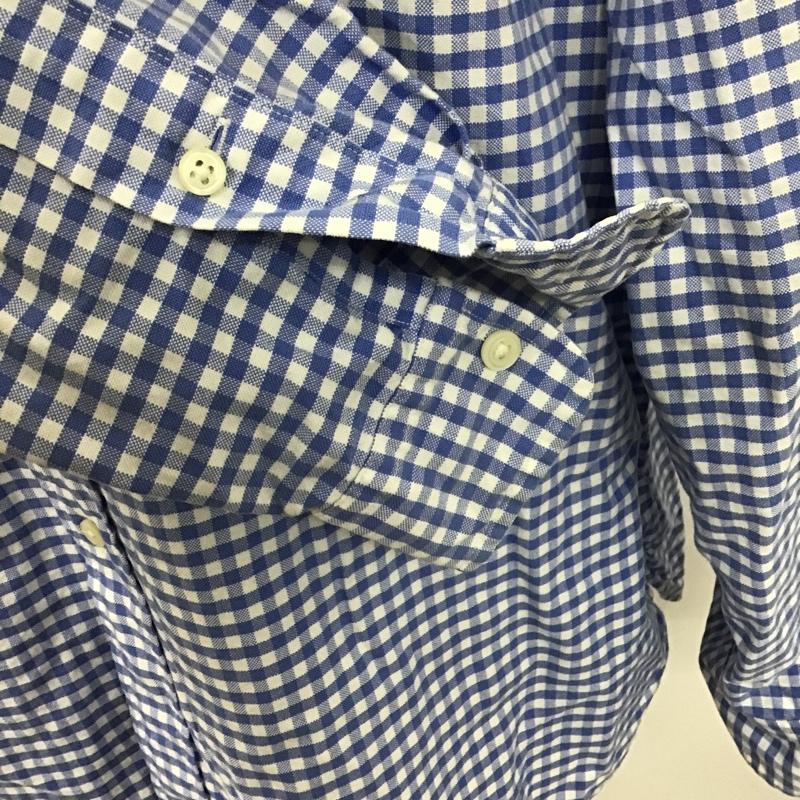 ラルフローレン RALPHLAUREN シャツ、ブラウス 長袖 長袖シャツ カラーシャツ ポケットシャツ 長袖カットソー ギンガムチェックシャツ L チェック 白 / ホワイト / X 水色 / ライトブルー / メンズ USED 古着 中古 10103254