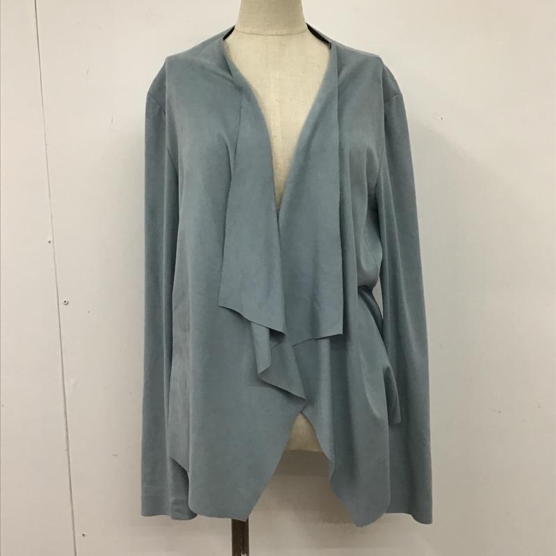 ザラベーシック ZARA BASIC カーディガン 長袖 長袖カーディガン 長袖カットソー ノーカラージャケット 前開カーディガン XS 無地 水色 / ライトブルー / レディース USED 古着 中古 10103268