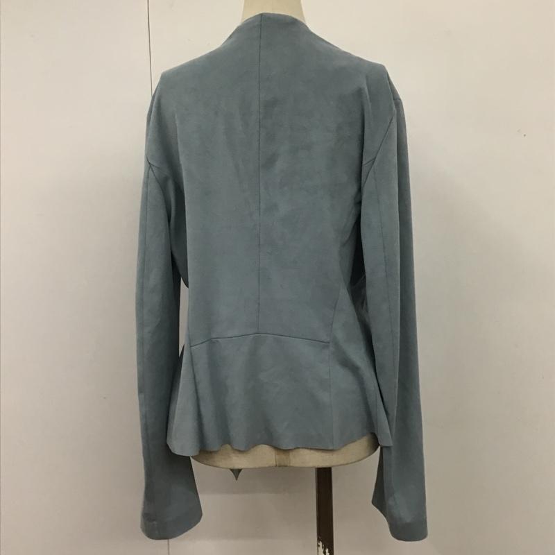 ザラベーシック ZARA BASIC カーディガン 長袖 長袖カーディガン 長袖カットソー ノーカラージャケット 前開カーディガン XS 無地 水色 / ライトブルー / レディース USED 古着 中古 10103268