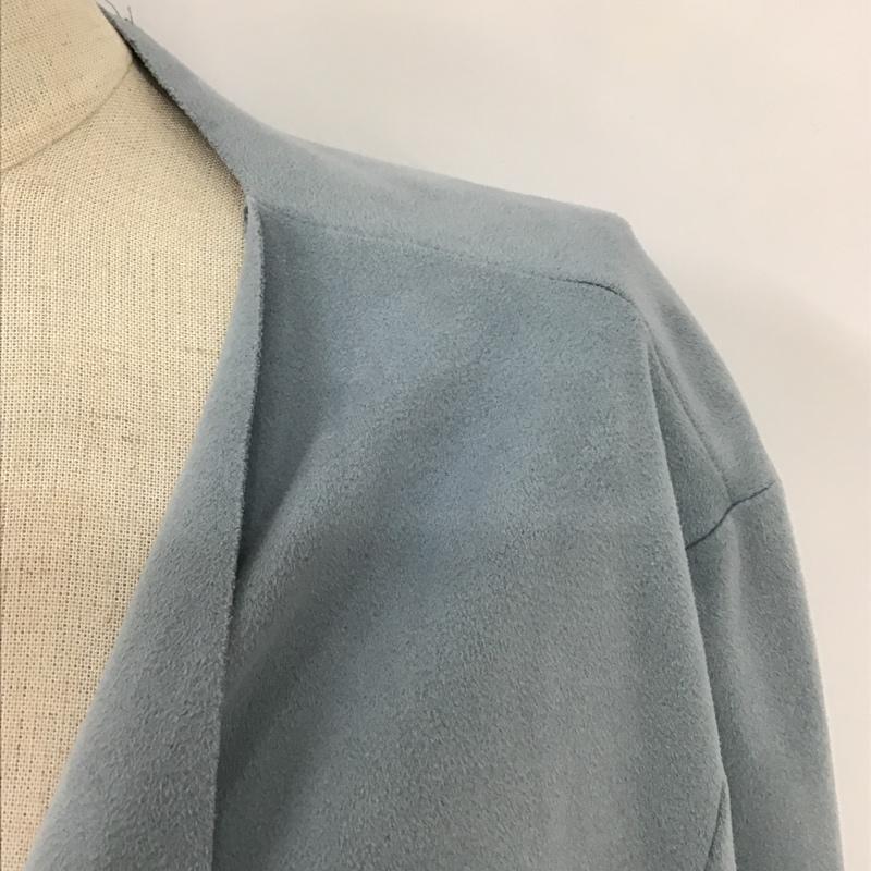 ザラベーシック ZARA BASIC カーディガン 長袖 長袖カーディガン 長袖カットソー ノーカラージャケット 前開カーディガン XS 無地 水色 / ライトブルー / レディース USED 古着 中古 10103268