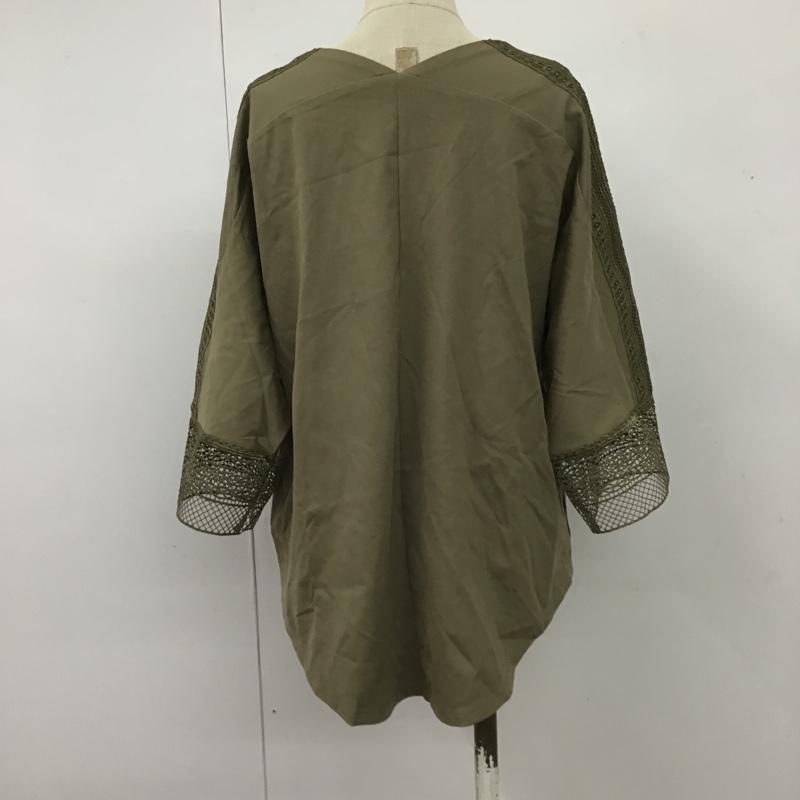 テチチ Te chichi カットソー 半袖 FREE 無地 カーキ / カーキ /  レディース USED 古着 中古 10103278