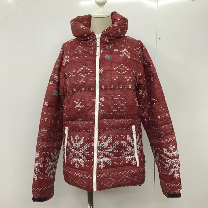 ヘリーハンセン HELLY HANSEN ジャケット、上着 ジャンパー、ブルゾン HE11601 ダウンジャケット アウター ジップアップジャケット L 総柄 X プリント 赤 / レッド / レディース USED 古着 中古 10103284